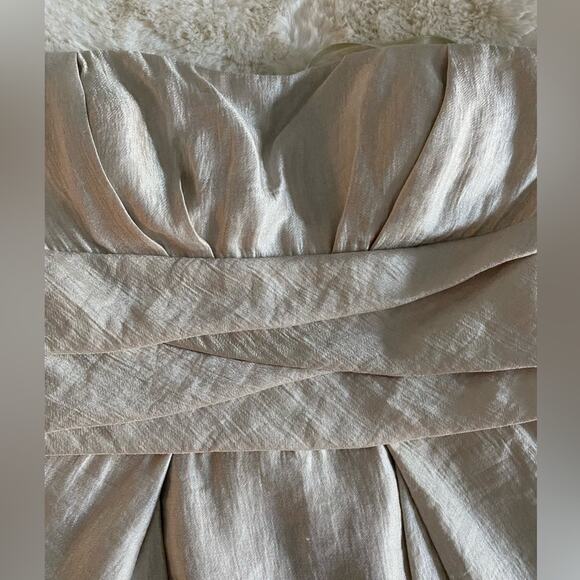 Max &‎ Cleo Champagne Strapless Sheath Dress Sz 6 - Picture 6 of 9